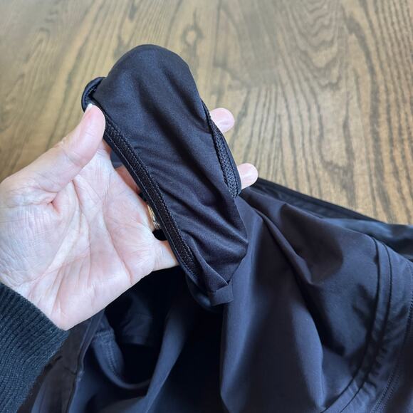 Lands End Womens Solid Black Swim Suit Shorts Attached Brief Pockets Size 12 - Picture 5 of 8